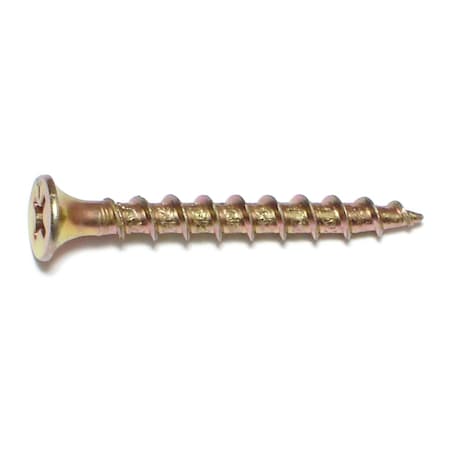 Midwest Fastener Drywall Screw, #8 x 1-1/2 in, Steel, Flat Head Phillips Drive, 30 PK 30625